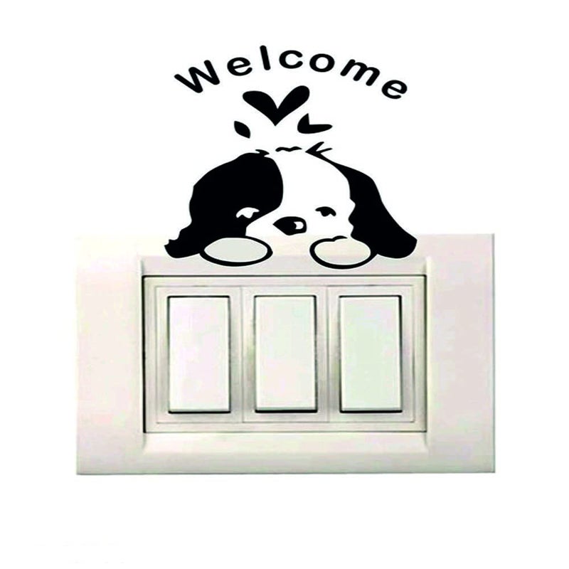Sticker Bazar Matte Finish Vinyl Switch Sticker Black 5x5 inch SWITCHSB15  - Image 1
