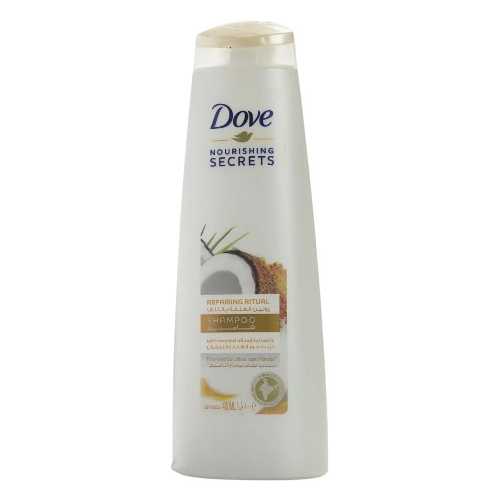 Dove Nourishing Secrets Repairing Ritual Shampoo with Coconut Oil & Turmeric- 400ml