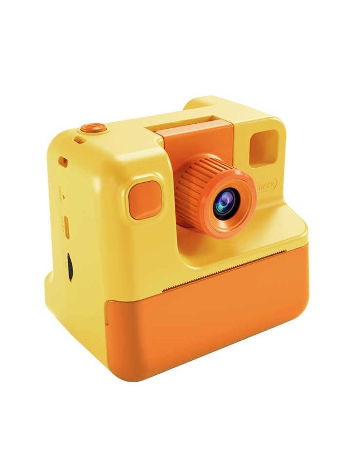 PICOCICI CP09 mini printer children 1200W photo video printing 4K cartoon portable camera printer instant photo  Yellow colour - Image 1