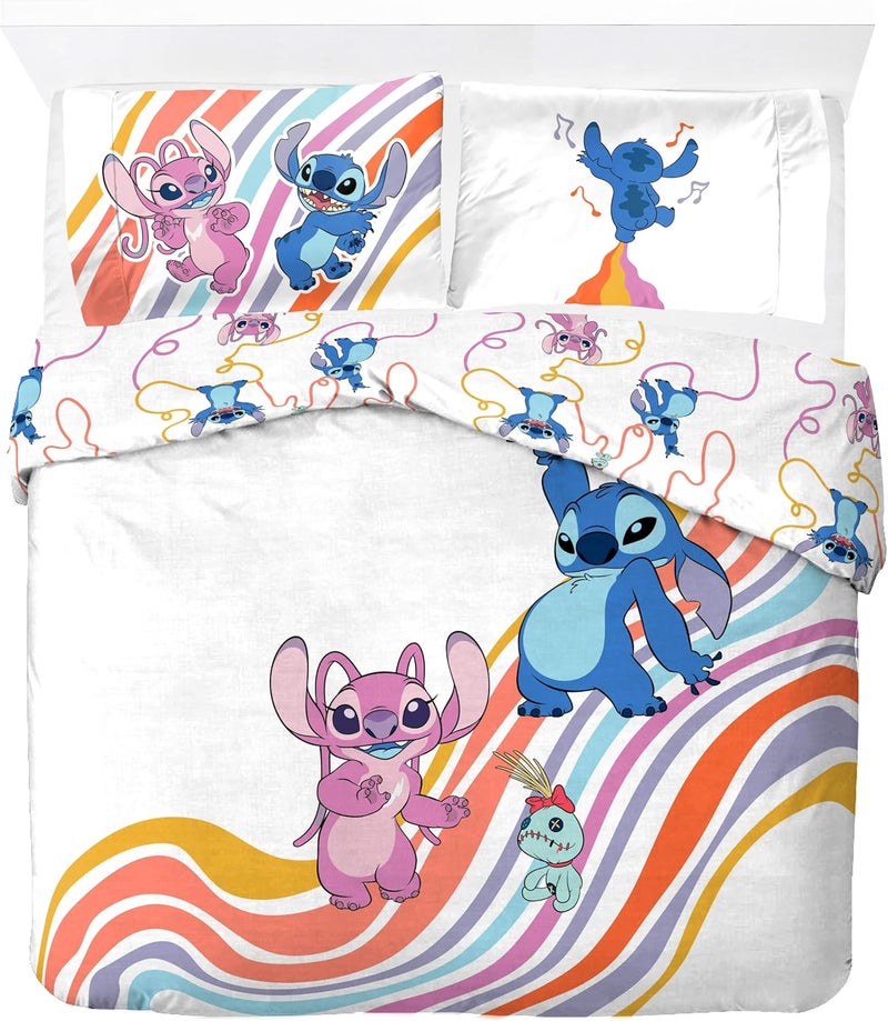 Jay Franco Disney Lilo & Stitch 100% Cotton Double Duvet Cover Set - Includes 50 x 70cm Pillowcase - Image 1