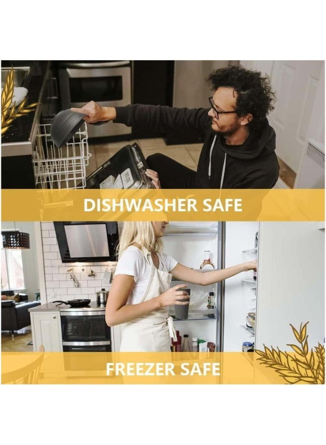 Bukela Cutlery Set, 32 Pieces, Unbreakable, Serves 4, Includes Plates, Bowls, and Cups, Eco-friendly Camping Cutlery, Black. - Image 3