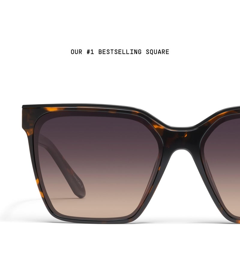 QUAY Level Up Polarized Sunglasses, Oversized Women’s Square Sunglasses with Smoke Taupe UV Protected Lenses, Statement Designer Shades - Image 3