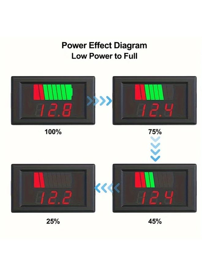 Dual LED Car Battery Monitor Voltage Tester with Blue and Red Lights ABS Material - Image 5