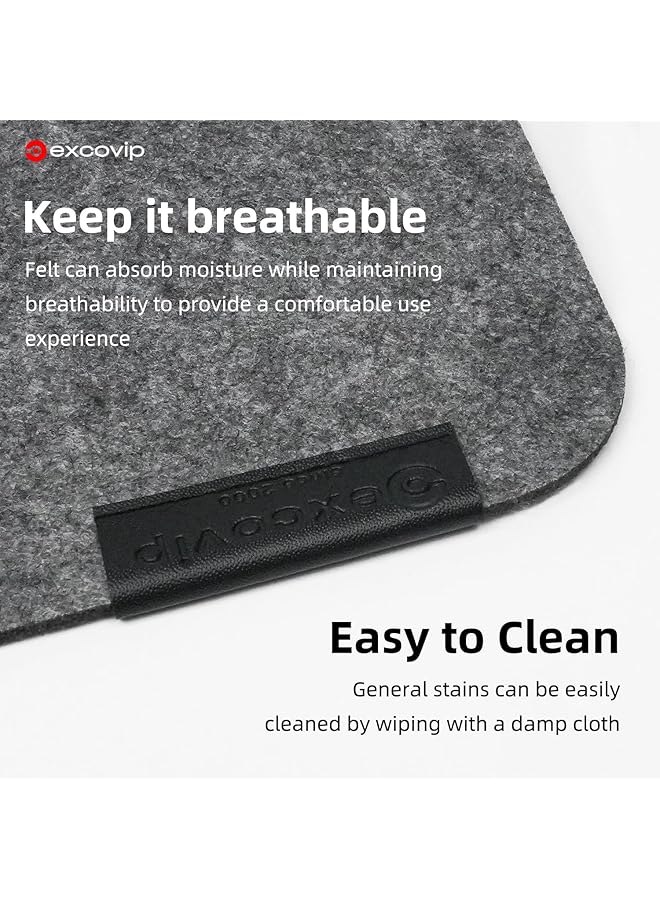excovip Extended Large Felt Desk Pad Xxl Computer Mat For Desk 90X45Cm Non Slip Desk Mat For Keyboard And Mouse Desk Writing Mat For Office Home Dark Gray - Image 4