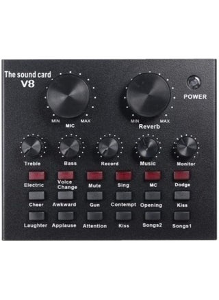 V8 Multifunctional Live Sound Card USB Audio Interface Intelligent Volume Adjustable Audio Mixer Sound Card for Recording Hosting Speech - pzsku/Z613E71571D613140EF36Z/45/_/1739912761/b9a15629-0315-49c4-b0bc-20aa853640f6