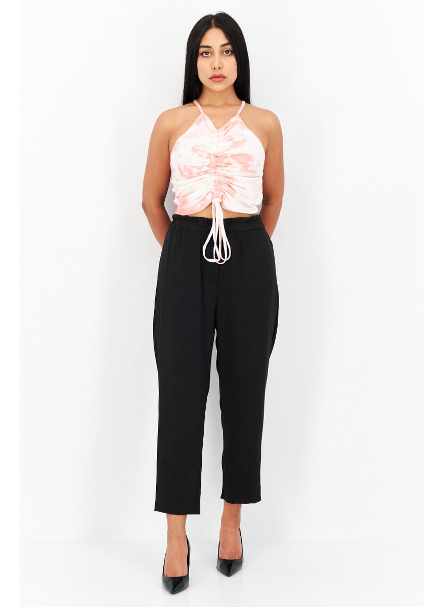 Missguided Women V-Neck Sleeveless Tie Dye Cropped Tank Top, Pink Combo  - Image 2