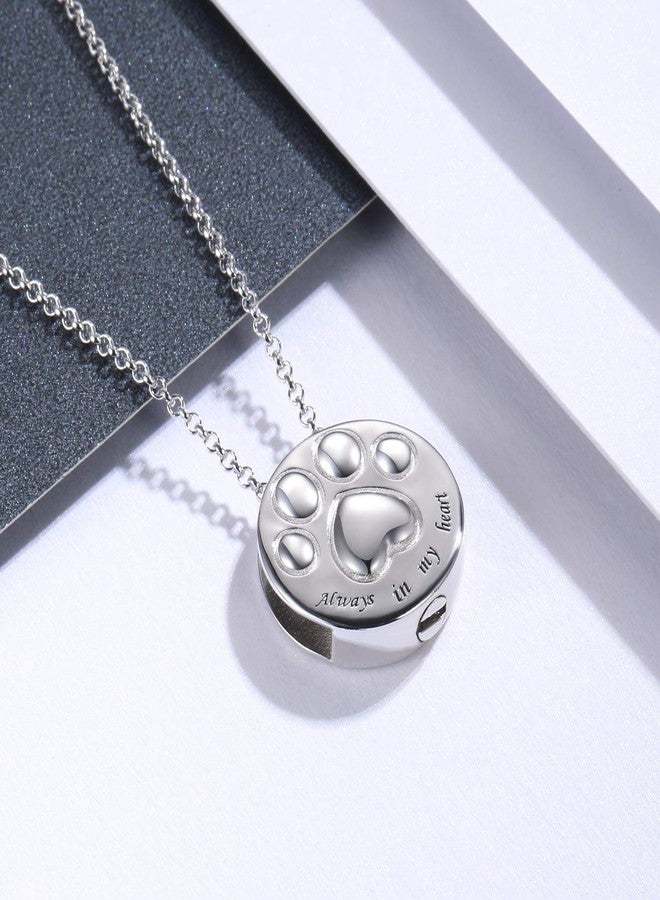 APOTIE Pet Cremation Necklace for Dog - Sterling Silver Always in My Heart Paw Print Memorial Keepsake Pendant Urn Jewelry for Ashes (Labrador Retriever) - Image 5