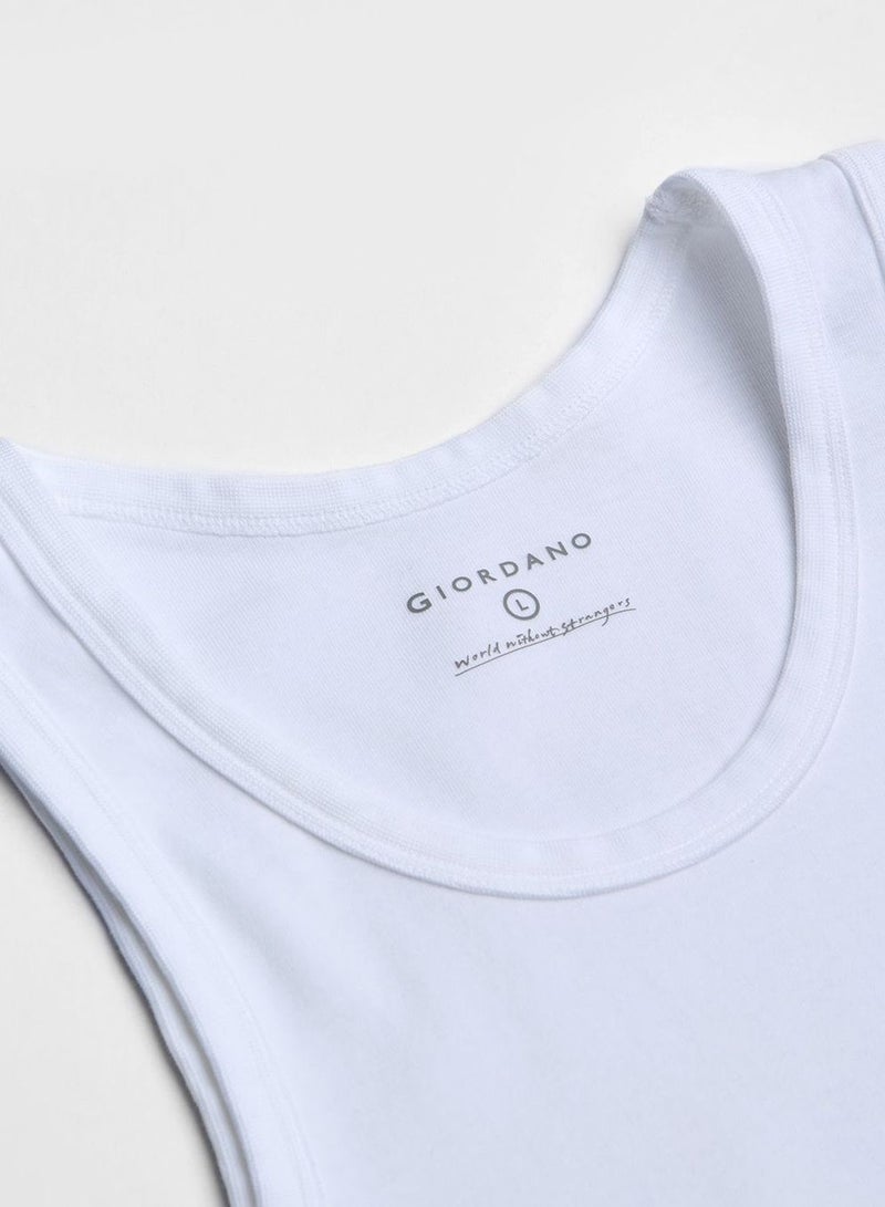 GIORDANO Men's Slim Fit Cotton Rib Tank Top (3-Pack) - Image 4