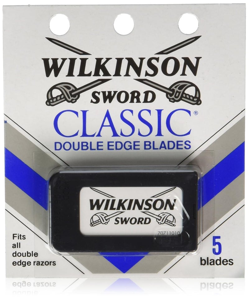 Wilkinson Sword Classic Stainless Steel Double Edge Razor Blades 5 Count Pack of 20