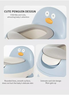 BAYBEE Ducky Western Toilet Kids Potty Seat For Baby Baby Potty Training Seat Chair With Closing Lid Tray Kids Toilet Seat Baby Potty Seat For Toddlers Kids 1 To 3 Years Boys Girl Blue  - Image 2