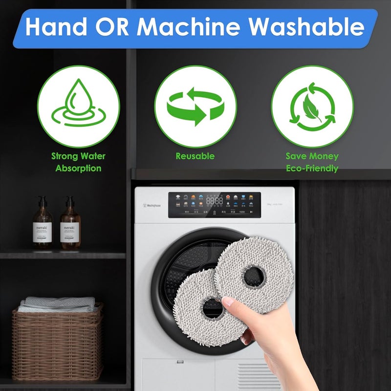 FILTERIST (10 Pack) Mop Pads for ECOVACS DEEBOT T30 Pro Max/ T30 Pro Omni/ T30S/ T30S Combo/ X5 Pro Omni/ X2 Omni/ X2 Pro/ T20 Omni/ X1 Omni/ X1 PRO Omni/ X1 Plus/ T10 Omni/ T10 Turbo/Yeedi M12 Pro+/ X1 Turbo - Image 5