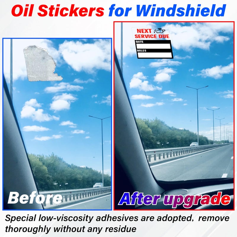 ecocstm 450 PCS Oil Change Stickers for Windshield, 2 Rolls Custom Oil Change Sticker, 2 X 2 Inches Next Service Due Sticker Labels, Removable Vinyl Stickers for Cars Windows Windshield - Image 3