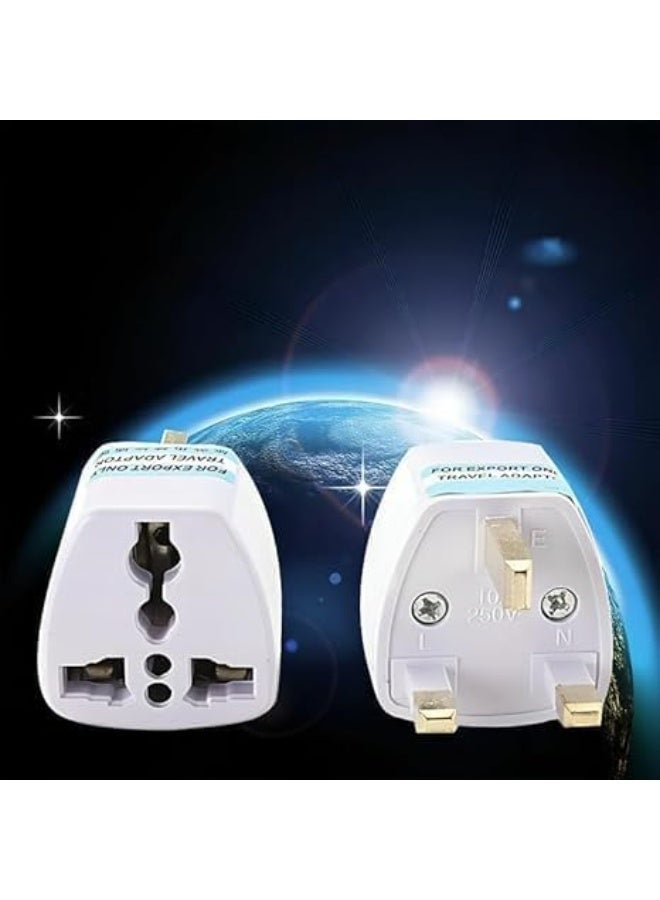 Meetion 4 Pcs Universal Type G UK Plug Adapter – International 3 Pin Travel Converter for US, EU, and AU Devices, Ideal for Laptops, Cameras, Chargers, and More - Image 3