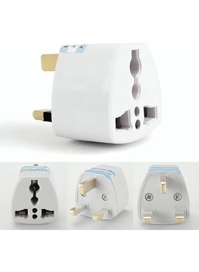 Meetion 4 Pcs Universal Type G UK Plug Adapter – International 3 Pin Travel Converter for US, EU, and AU Devices, Ideal for Laptops, Cameras, Chargers, and More - Image 2