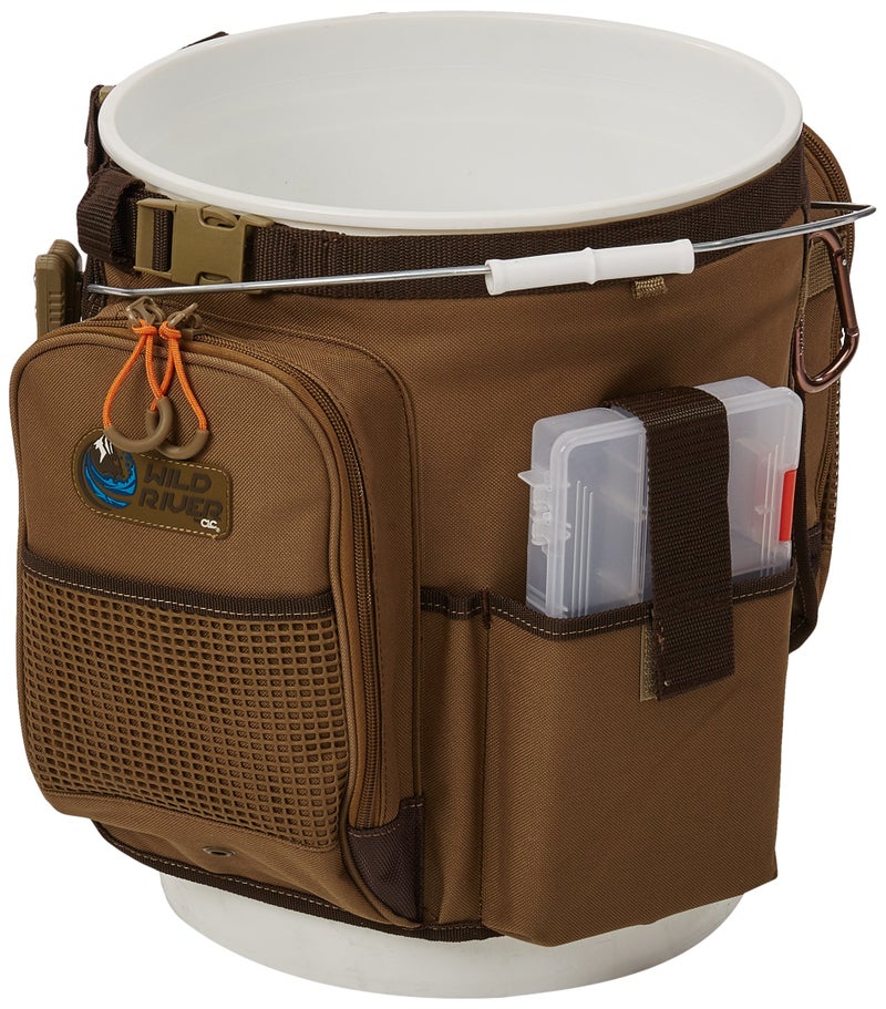 Custom Leathercraft Wild River by CLC WT3507 Tackle Tek Rigger Lighted Bucket Organizer, Plier Holder & Two PT3500 Trays 5-Gallon, Beige - Image 2