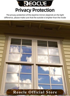 REOCLE Window Privacy Film 11.8 Inch X 3.2 Feet One Way Daytime Privacy Static Cling Sun Blocking Anti UV Reflective Window Tint for Home & Office  - Image 4