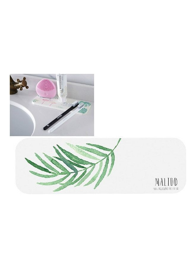 NIBEMINENT 2 PCS Washstand Diatom Mud Soap Pad (Leaf) Multicolour 25 x 5 10centimeter - Image 1
