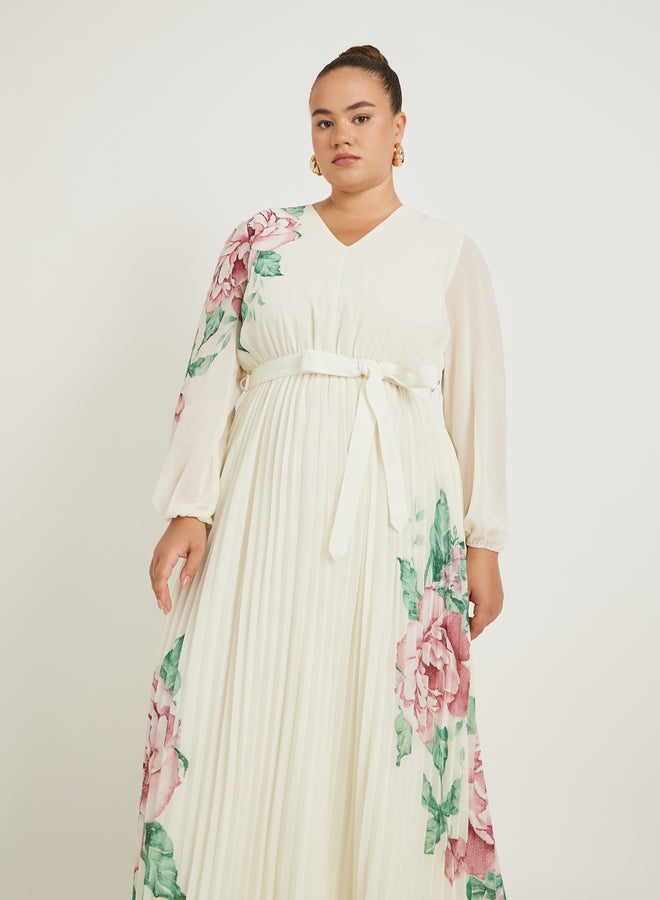 Styli Floral Print Maxi Dress  - Image 3