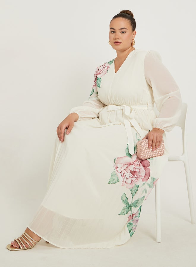 Styli Floral Print Maxi Dress  - Image 1