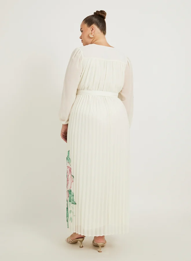 Styli Floral Print Maxi Dress