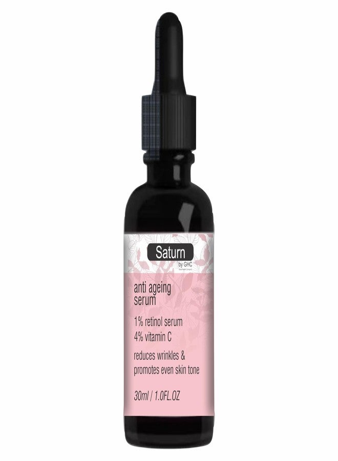 Saturn by GHC Anti Aging Serum with 1% Retinol Face Serum | Night Serum With Vitamin C, Niacinamide & Hyaluronic Acid To Reduce Fine Lines & Wrinkles | For Women | Beginner Friendly | 30 ml - Image 1