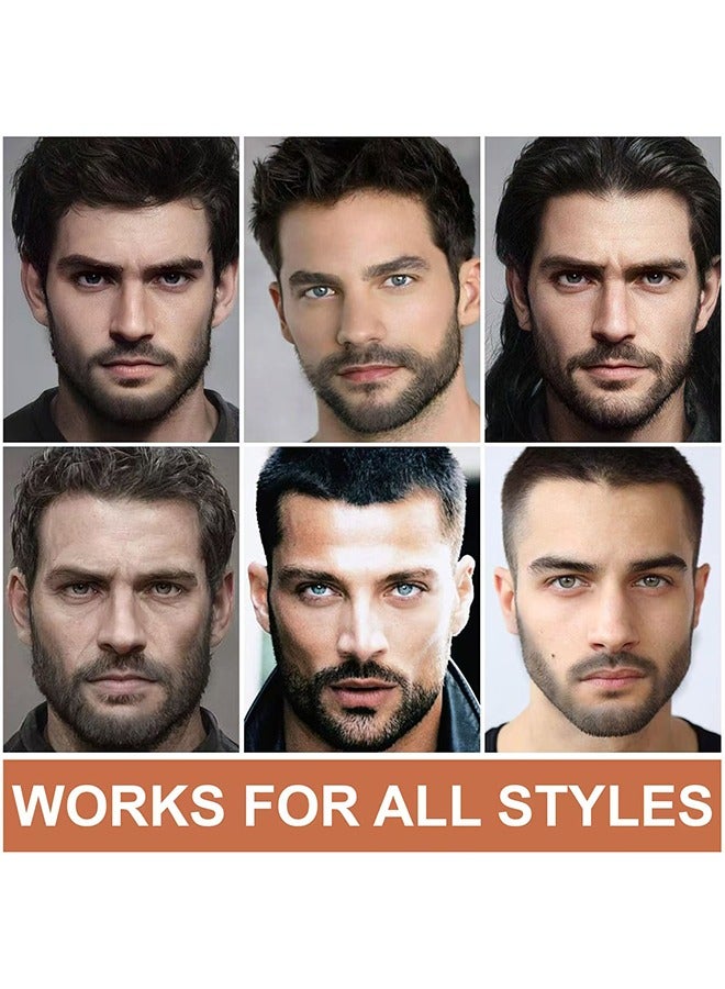 Beard Pencil Filler for Men Black- Water Proof Beard Pen and Beard Brush Long Lasting Coverage Natural Finish, Male Mustache Repair Shape - Image 4