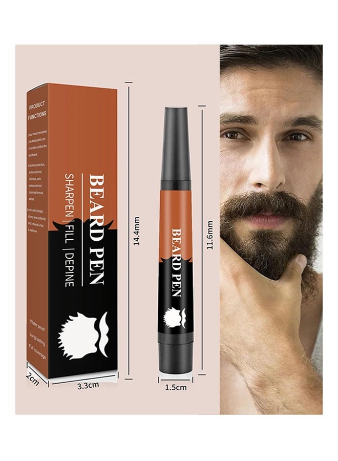 Beard Pencil Filler for Men Black- Water Proof Beard Pen and Beard Brush Long Lasting Coverage Natural Finish, Male Mustache Repair Shape - Image 5