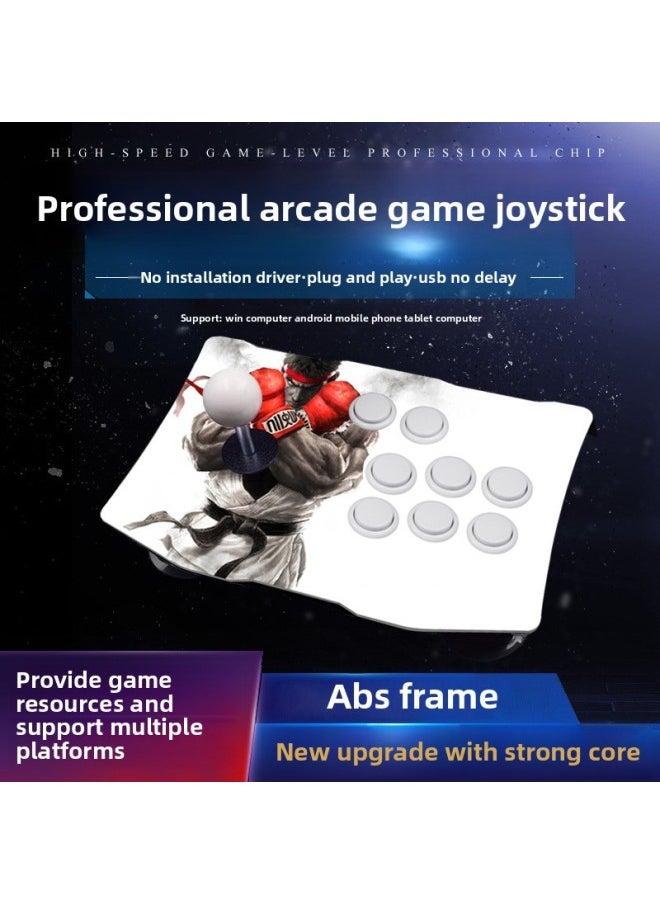 Arcade Rocker Fighting Rocker Computer USB Mobile Phone Boxing Emperor 97 Three And Rocker Suitable For Home Game Console Handle-Product Color:Competitive Version Metal Frame Square Four Buttons  - Image 3