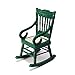 Cutemini Dollhouse Miniature Rocking Chair 112 Scale Wooden Furniture Accessories Tiny Mini House Home Outdoor Decoration Model Living Room Scene Christmas Craft Displays Green - Image 3