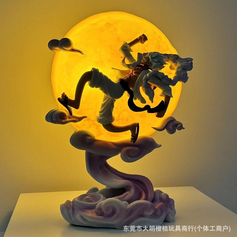 One Piece Luffy Moon Jumping Figure PVC Model - Image 1