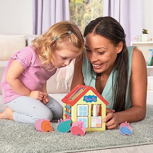 TOMY Toomies Grow with Peppa Pig Peppas Activity House Kids Activity Center with Sensory Shape Sorting and Color Matching Games Includes 4 Peppa Pig Family Textured Blocks 18 Months and Up - Image 5