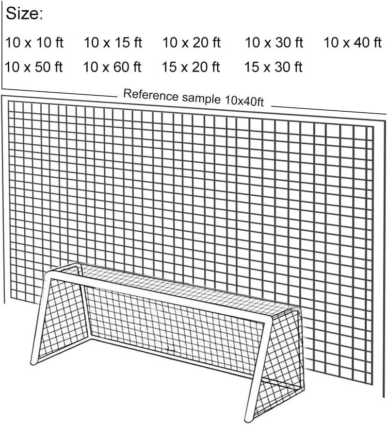 Aoneky Soccer Backstop, Sports Practice Barrier, Soccer Ball Hitting Netting, Heavy Duty Containment Net, 10 x 40 Ft - Image 4