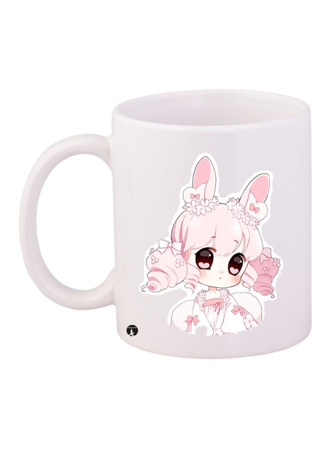 RYN Printed Coffee Mug White/Pink/Beige