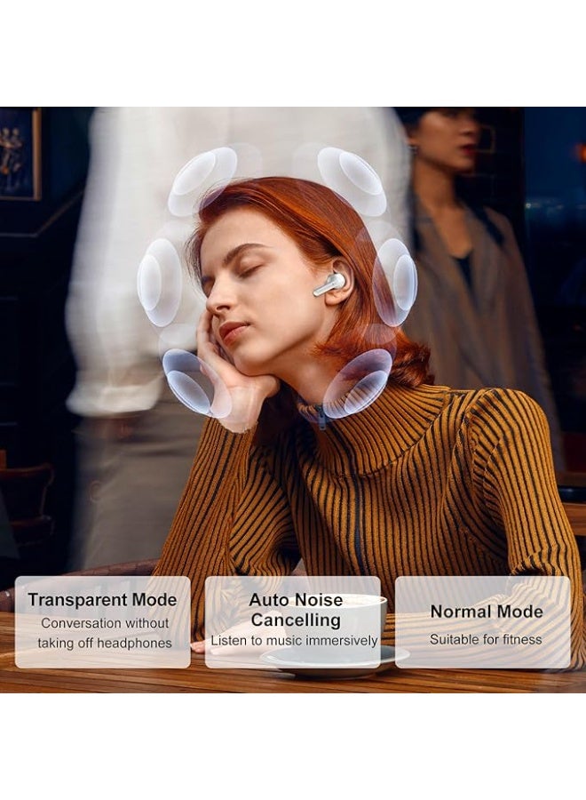 بلاكفيو سماعات أذن لاسلكية حقيقية AirBuds 8، خاصية إلغاء الضوضاء النشطة، مدة تشغيل تصل إلى 56 ساعة، تقنية بلوتوث 5.3 عالية الدقة، سماعات رياضية داخل الأذن مقاومة للماء بمعيار IPX7، تحكم ذكي باللمس، شاشة LED لعرض مستوى الطاقة، متوافقة مع نظامي أندرويد وiOS - Image 2