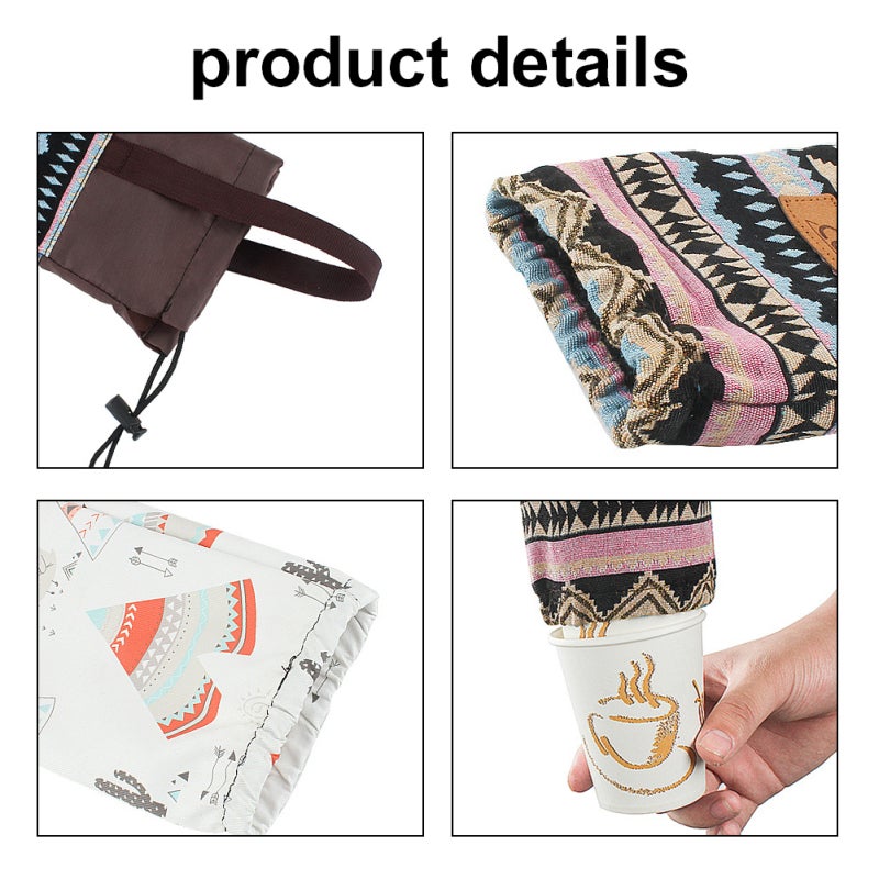CLS Disposable Cup Storage Drawstring Design Portable Cup Holder - With Hanging Belt Paper Cup Bag for Outdoor Camping Picnic Travel Home Use - Image 5
