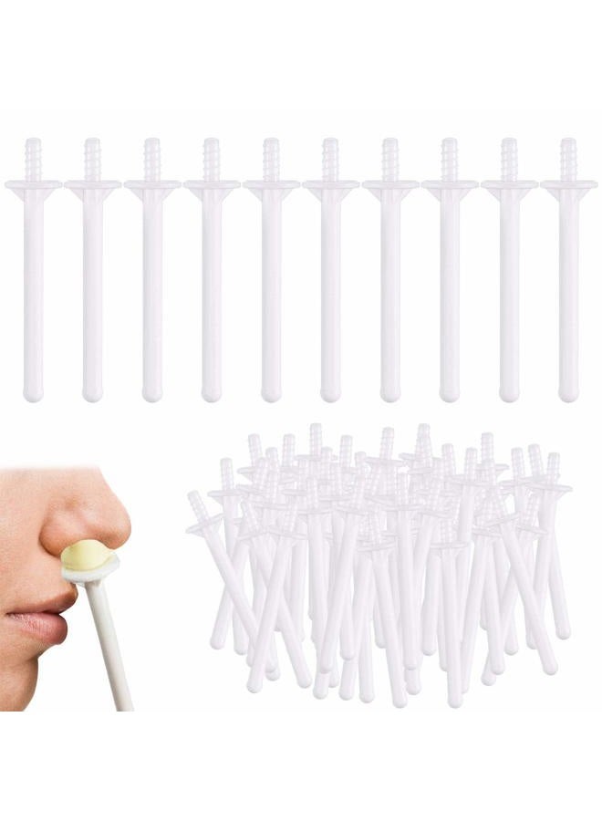 Rolybag 60 Pieces Plastic Wax Applicator Wands with Disposable Spatulas for Nose Hair Removal and Nostril Cleaning - Image 1