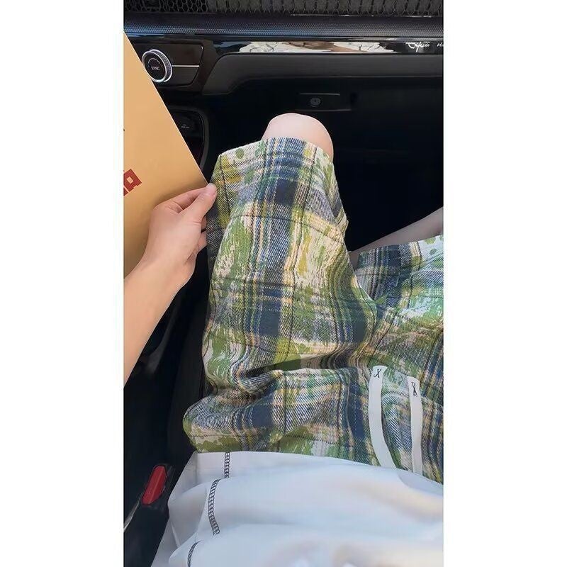 شورت رجالي كاجوال بتصميم مربعات ملون - Image 2