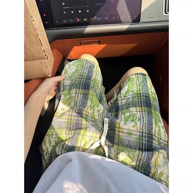 شورت رجالي كاجوال بتصميم مربعات ملون - Image 4