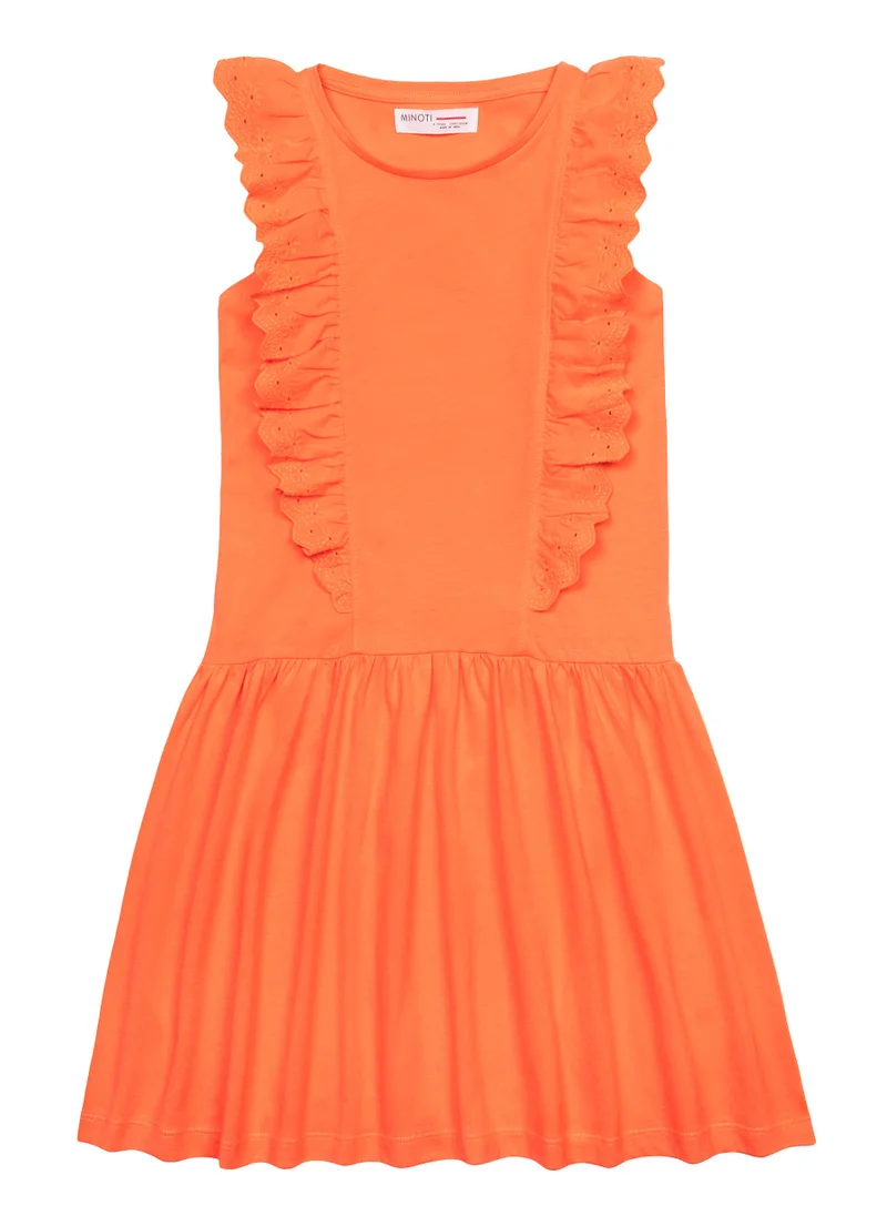 MINOTI Kids Girls Cotton Frilled Dress