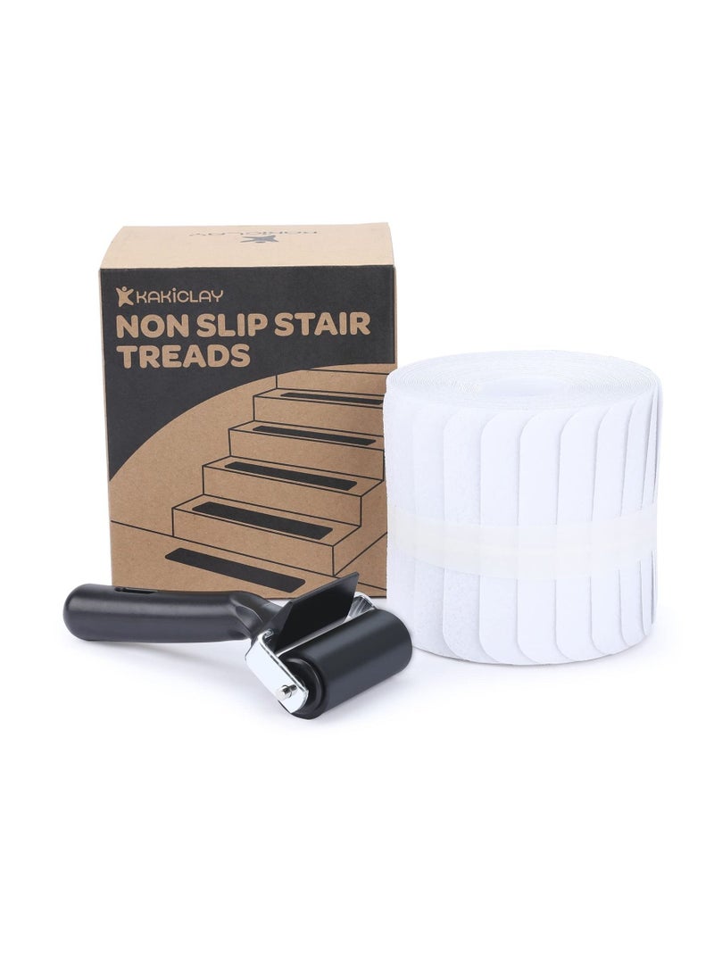 Generic - 24Inx4In Clear Stair Treads Non Slip pad for Wooden Steps  15 Pack, Anti Slip Stair Grips for Wood Floors, Indoor no trace Non Skid Tape for Kids Elders and Pets, reusable Non Skid Tape - Image 1