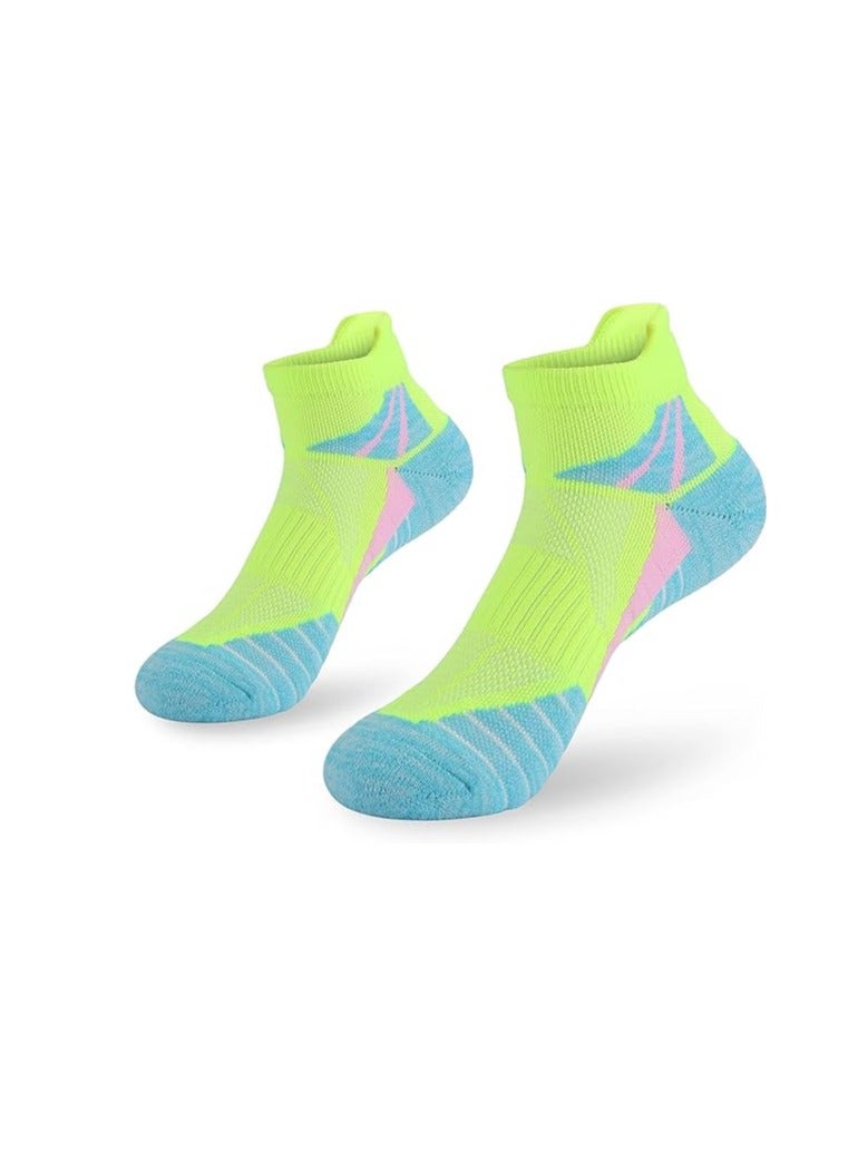 Excefore Running Trainer Socks Women 4-7,Womens Ladies Ankle Sports Socks Low Cut Anti Blister Cushioned Walking Cotton Socks 5 Pairs Colourful Breathable Wicking Non-slip Athletic Socks - Image 5