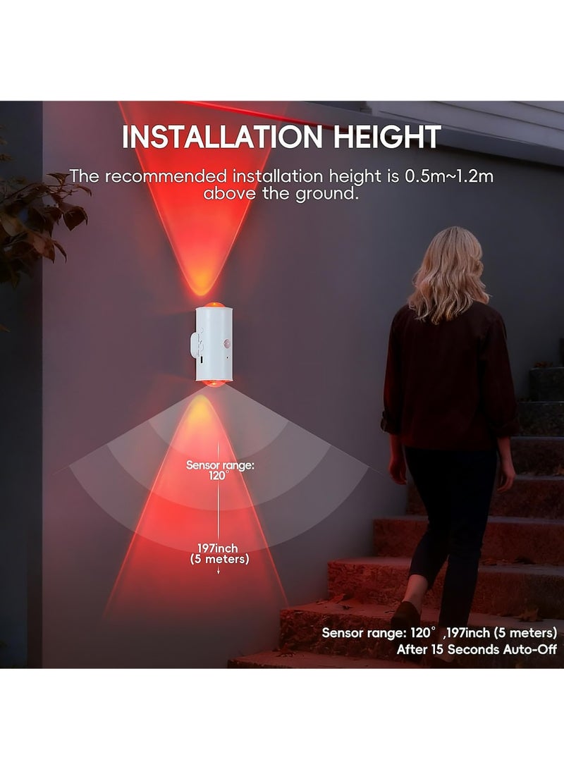 YOUGE LED Wireless Wall Sconce with Remote, Wall Lighting,16 Colors Changing, Motion Sensor Light Indoor, Dimmable, 1500mAh Rechargeable Battery Operated Wall Sconces for Hallway, Stair, Bathroom, Bedroom - Image 4