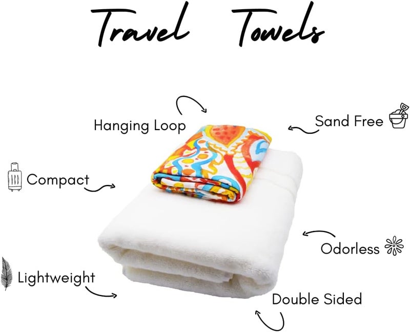 ECCOSOPHY Microfiber Beach Towel - Sand Free Towels are Quick Dry, Light Weight, Super Absorbent - Perfect Pool, Travel, Cruise, Camping Essentials - Oversized Extra Large for Adults 71x35 in - Image 4