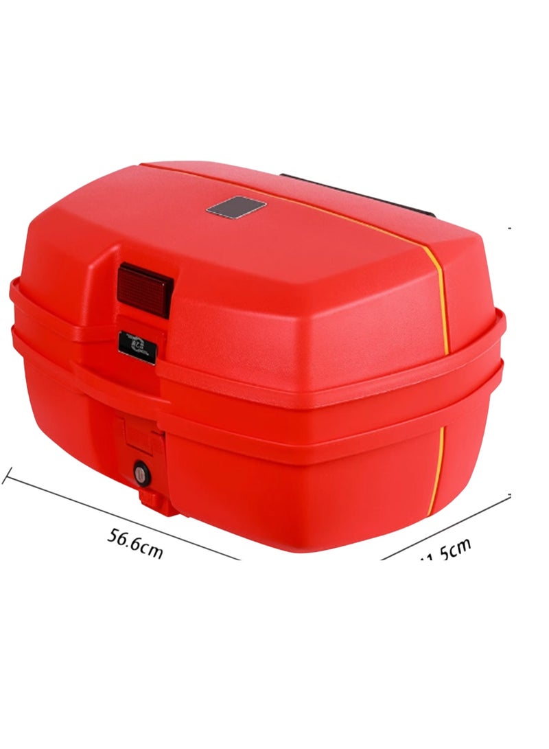 Motorcycle Rear Trunk Box, Large Waterproof Storage Bag with 2 Keys