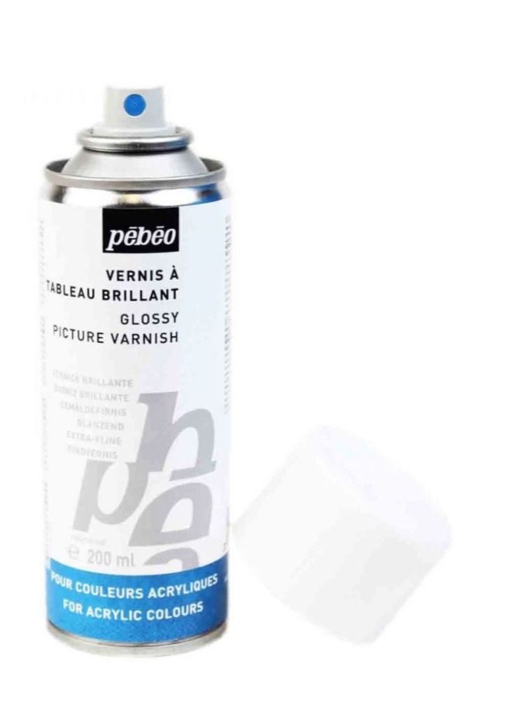 Pebeo Artist Acrylics 200 ML Spray Solvent Based Gloss Varnish