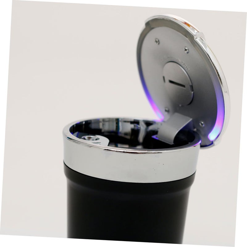 Black Car LED Light Ashtray Smokeless Cup Holder Sealed Ash Tray - Image 5