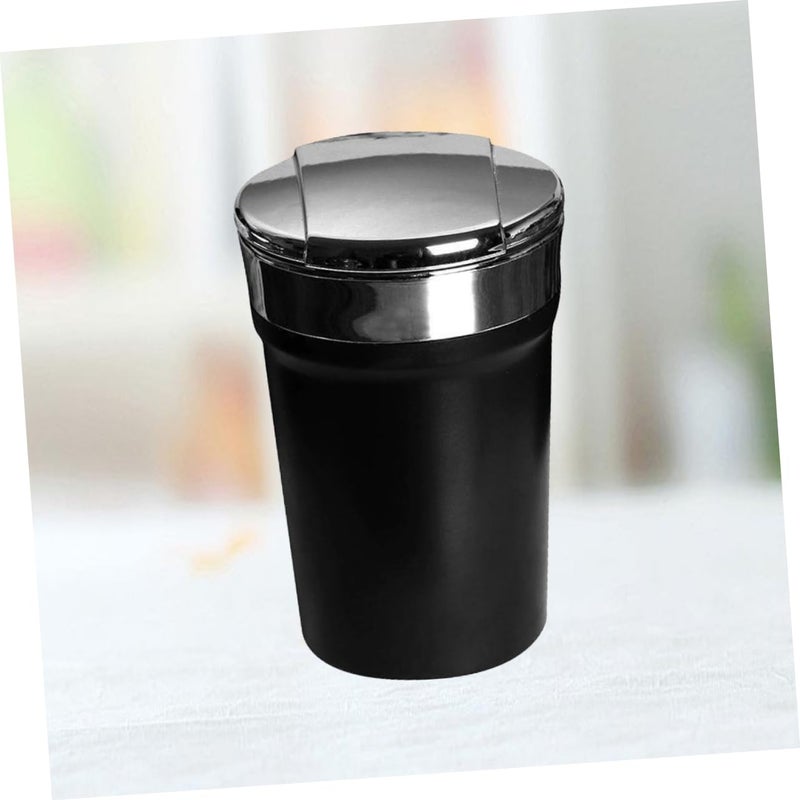 Black Car LED Light Ashtray Smokeless Cup Holder Sealed Ash Tray - Image 4
