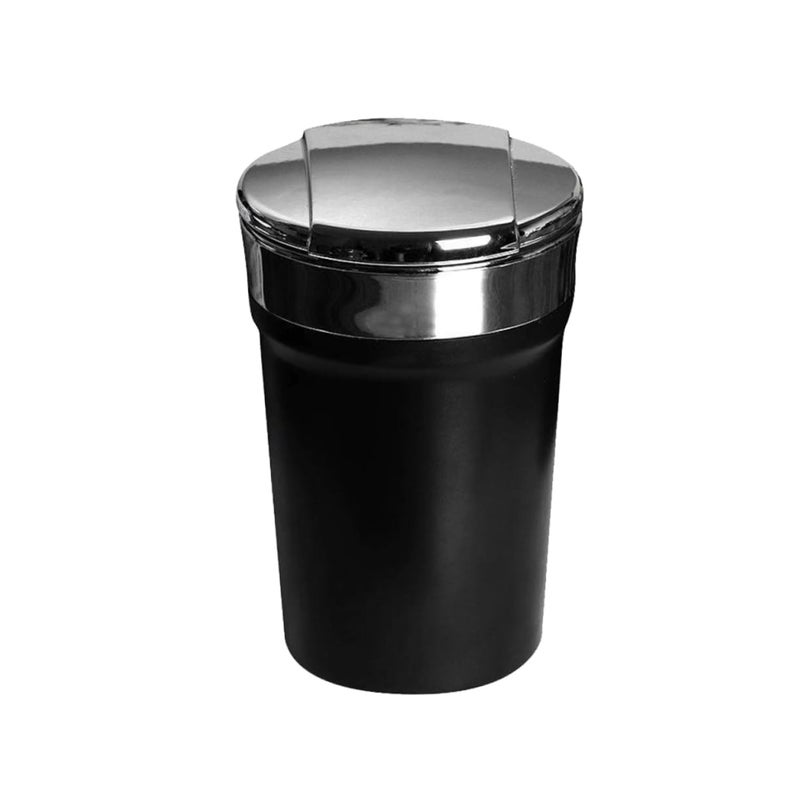 Black Car LED Light Ashtray Smokeless Cup Holder Sealed Ash Tray - Image 2