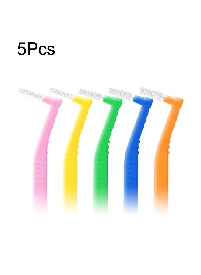 5Pcs Interdental Brush Angle Angled Dental Brush Braces Toothbrush Toothbrush Between Teeth for Teeth Cleaning L-shaped Interdental Brushing Cleaning Interdental Brushing Adult Orthodontic Care - Image 1