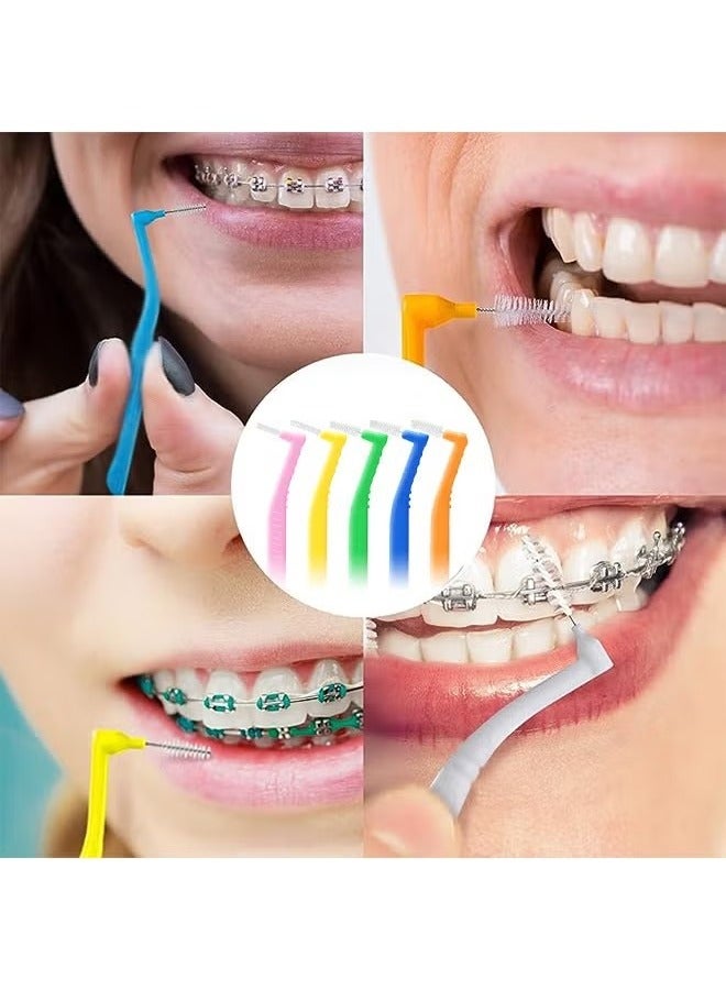 5Pcs Interdental Brush Angle Angled Dental Brush Braces Toothbrush Toothbrush Between Teeth for Teeth Cleaning L-shaped Interdental Brushing Cleaning Interdental Brushing Adult Orthodontic Care - Image 4